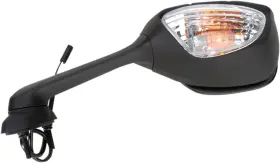 20-55262 Emgo Mirror - Side View With Integrated Turn Signals Oval Black Left