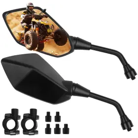 Esp0201atvmoto Esploratori Atv Mirror Motorcycle Side Mirrors For 8mm 10mm Eagle Eye 2 1