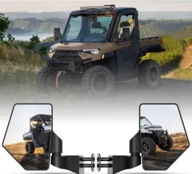 Espo1o11b Esploratori 2018-24 Polaris Ranger Side Mirrors Door Mounted For Crew Sp Xp 570 1000