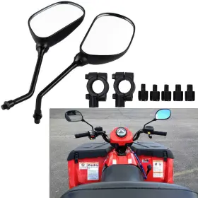Masboo3ooo5ooooo1p Eway Atv Rear View Side Mirror Set 7/8 Inch Handlebar Mount For Honda Yamaha Universal Us