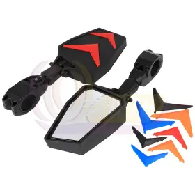 Hd16746501 Hightechdeals8 Utv Side Rearview Mirrors 1.75 Inch Roll Bar For Polaris Ranger Rzr Xp 900 1000 S