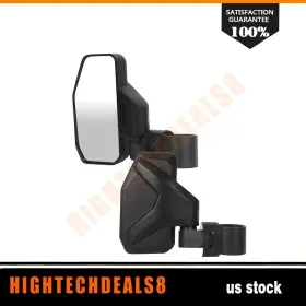 Htc11719101a Hightechdeals8 For Polaris Yamaha Kawasaki Honda Utv Atv 1.75 Inch -2 Roll Cage Rear Tow Mirrors