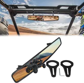Utv-r1 Hkoo Utv Rearview Mirror 16.5 Inch Wide Rear View Race With 1.75 -2