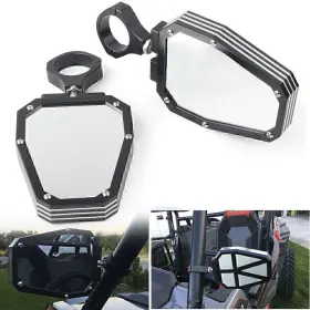 Hukyu 612063665692 Rear View Side Mirrors Utv Offroad 1.75 Inch Bar For Polaris Rzr 1000 Xp Arctic Cat