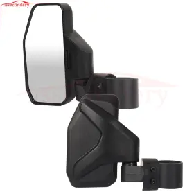 11653382 Issecondery Left Right Mirror Fits Polaris Honda Utv Atv 1.75 Inch - 2 Roll Cage Rear Black