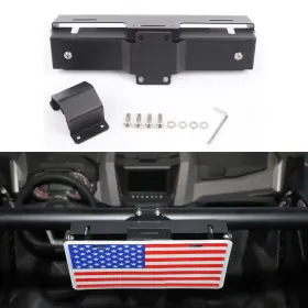 Jca202509118 Jive-car-accessories Iron License Plate Frame Holder Fit For Polaris Can Am Trail Utv Atv