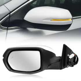 Kaksey Cp00730-l Left Driver Side Mirror Compatible With 2017-2022 Honda Crv Rear White