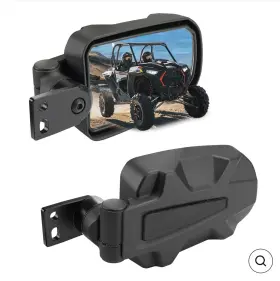 B0106-07201bk Kemi Moto Folding Side Mirrors For Polaris Rzr Xp 900 1000 Turbo 2014-2023