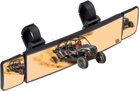 16212 Kemimoto Large Utv Long Mirror 10.5 Inch 2.7 2 Small Mirrors 1.9 Black
