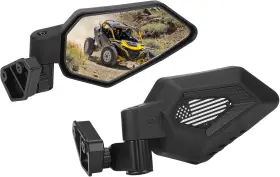 Kemimoto 769293773526 For Can Am Maverick R And Max Utv Rear View Side Mirrors Spring Back 2024-2025