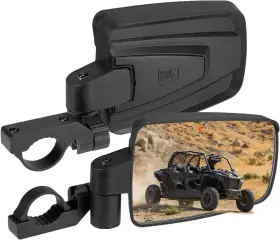 Kemimoto 789049888908 Utv Side Mirrors Spring Back 1.65-2 Inch Roll Bar Rzr Can-am X3 Pair