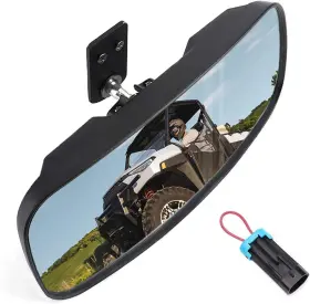 Bzh0183-03 Kemimoto Utv Rear View Mirror Compatible With Polaris Ranger 10 In X 4.7