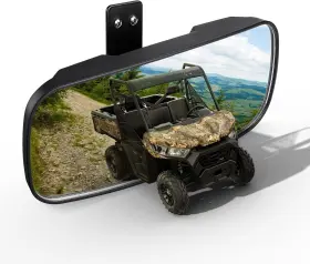 Ftvmi032 Kemimoto Utv Rear View Mirror Compatible With Polaris Ranger 10 In X 4.7
