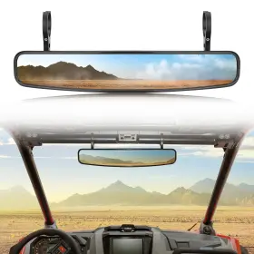 Km1b0106-02101bk Kemimoto Utv Rearview Mirror 15 Inch Race Convex Center With