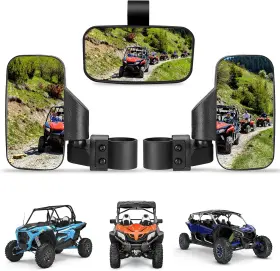 Km3bzh0211-02-ca Kemimoto Utv Side Mirror 7.28 Inch X3.74 Center 8 X4.5 Black