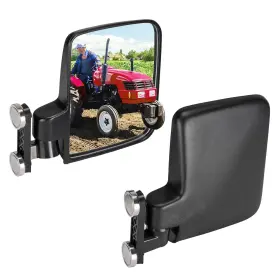 Kmb1406-06006-bkmirror Kemimoto Magnetic Side Mirrors For Tractors Forklifts 7.1x5.3 Inches Black