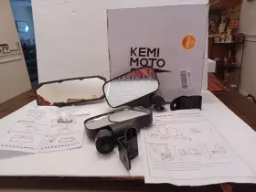Lpnev000222486 Kemimoto Utv Rear View Mirrors Set Of 3 2-side R&l/1-large Center New