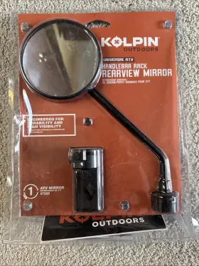 Kolpin Outdoors 028752972000 Universal Atv Rearview Mirror Handlebar Or Rack Mt 97200. New