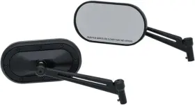 1737 Kuryakyn Heavy Industry Mirrors In Satin Black Finish -