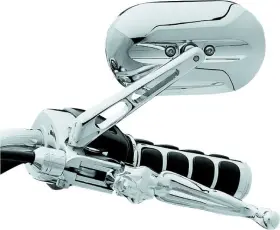 Kuryakyn 191209000165 Magnum Mirrors Large Flat Glass Chrome