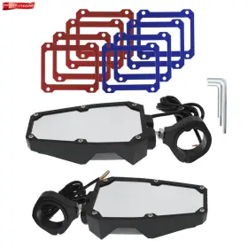 Pn1643159 Labwork-parts For Utv Polaris Rzr Fit 1.75 Inch -2 Roll Cage With Led Lights Rear View Side Mirrors