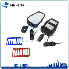Lj167467tc-a1 Ljt Utv Rear View Side Mirrors With Led Spot Light For Polaris Rzr 1.75 Inch -2 Roll Cage