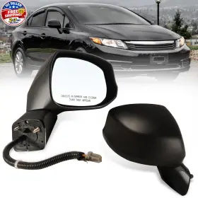 Ho1320261 Lqito Right Passenger Side Mirror Fits 2012-2015 Honda Civic With Power Glass Non-hea