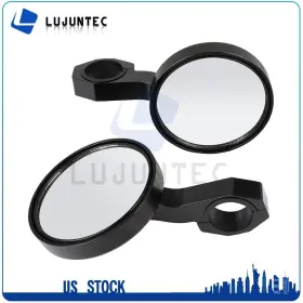 Lj167460tc-a1 Lujuntec Aluminum Round Side Rear View Mirrors For With 1.75 Inch Clamp Yamaha Polaris Utv Us