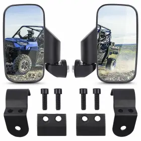 Mic-sm-530 Mictuning Utv Rear View Side Mirrors Adjustable For Polaris Ranger 1000 Xp 900 570 2015-21