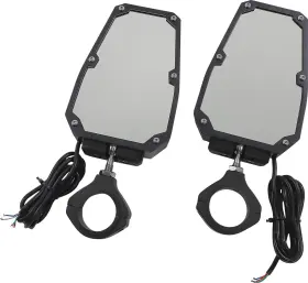 M60-7010b Moose Offroad Mirror - Side View Led Hexagon Black
