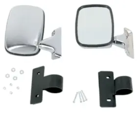 0640-0515 Moose Utility Silver Left And Right Side View Mirrors For Sxs