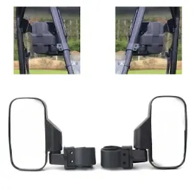 Motorshop168 550736400426 Rear View Mirror Side Mirrors 1.75 Inch 2 Roll Bar Fit Polaris Rzr Yamaha Utvs