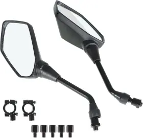 Muusf8-025279 Munirater Atv Rear View Side Mirrors Replacement For Polaris Sportsman Black