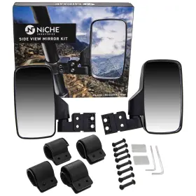 519-kmi2245r Niche Utv Side View Mirror Set For Can-am Maverick X3 Defender Commander Black