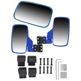 Mk1001407 Niche Blue Breakaway Rear Side View Mirror For Offroad Utv 1.75 Inch Cage 1998-2019