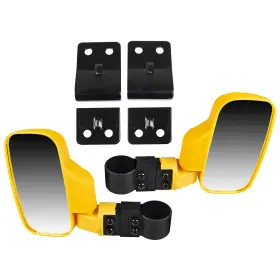 Mk1002935 Niche Yellow Side View Mirror Pro-fit Set For Yamaha Rhino 660 450 700 Fi Yxr700f