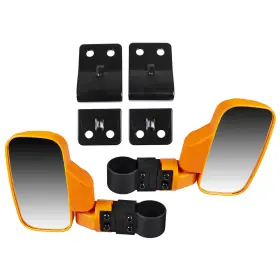 Mk1002936 Niche Orange Side View Mirror Pro-fit Set For Yamaha Rhino 660 450 700 Fi Yxr700f