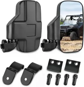 Nilight 840323904872 Utv Side Mirrors Compatible With 2015-2023 Polaris Ranger 1000 Black
