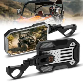 A50-em-utv Novsight 2pcs Wider Utv Side Rear View Mirrors Set Automatic Folding For Can Am Maverick