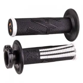 1874540111 Odi V2 Emig Pro Mx Lock-on Grips Black/white For Atv/utv