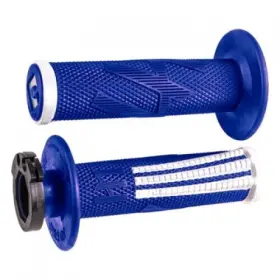 1874540113 Odi V2 Emig Pro Mx Lock-on Grips Blue/white For Atv/utv