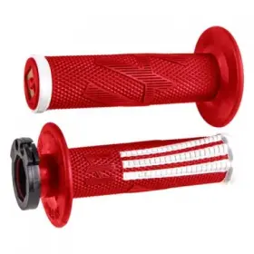 1874540117 Odi V2 Emig Pro Mx Lock-on Grips Red/white For Atv/utv