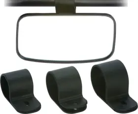 Wp99-64574 Open Trail Universal Bar Mount Mirror Black