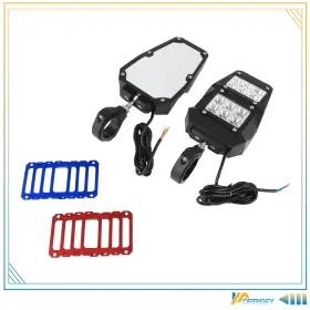 R167pa467s16 Orrigey 1.75 Inch -2 Utv Rearview Side Mirror With Led Rock Lights For Polaris Rzr Can-am X3