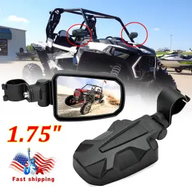 Bo305080001p-b Oumurs 1.75 Inch Utv Side Rear View Mirrors For Polaris Rzr 800 Xp 4 1000 S 900 570 500