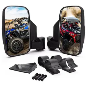 Mr-n012103-c Oumurs 2x Rear View Side Mirrors Utv For Polaris Ranger Rzr S Xp Crew 570 800 900 1000