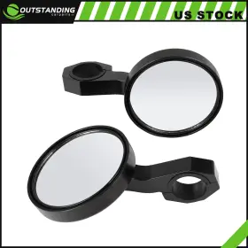 Ou11808158167460parts Outstanding-carparts Atv Utv Round Side Rear View Pair Mirrors With 1.75 Inch Clamp For Polaris Rzr Ranger