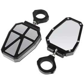 Pa16788ra463a Parautostore Aluminum Utv Cnc Rear View Mirrors 1.75 Inch For Polaris Ranger Rzr 800 900 Can-am