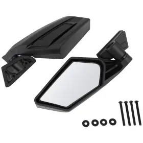Pa16789ra464a Parautostore Pair Utv Rearview Side Racing Mirrors Black For Can-am Maverick X3 Max Turbo