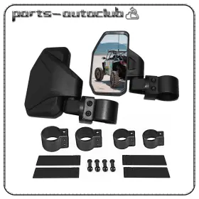 Pac805245401part Parts-autoclub Offroad Utv Side Mirrors Fits 1.6 Inch - 2 Round Roll Cage Bar With Break Away And Adjust